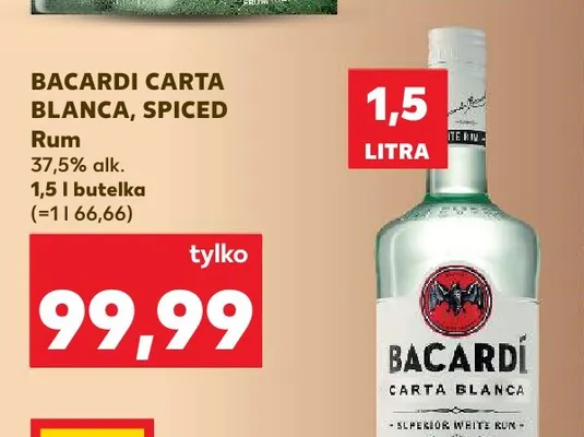 Rum Bacardi Carta Blanca promocja w Kaufland