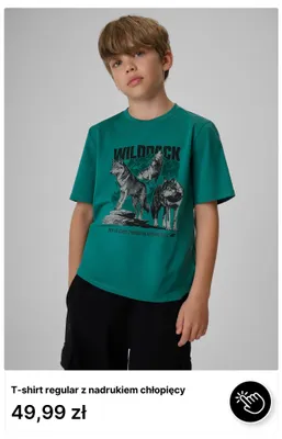 T-shirt regular z nadrukiem chłopięcy 4F promocja w 4F