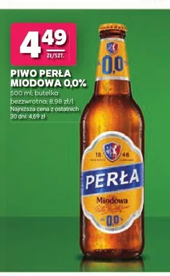 Piwo bezalkoholowe Perła Miodowa promocja w Stokrotka