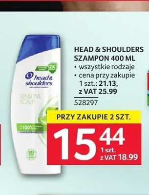 Szampon do włosów Head & Shoulders Sensitive Scalp promocja w Selgros
