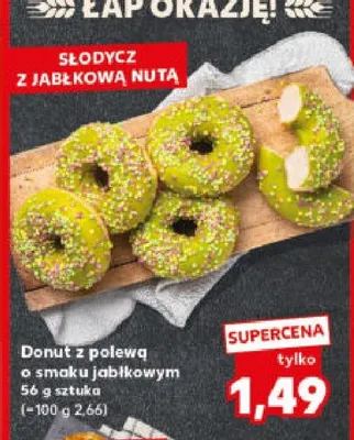 Donut z polewą o smaku jabłkowym Kaufland promocja w Kaufland