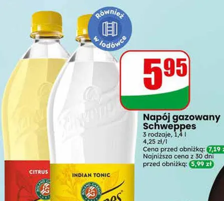 Napój gazowany Schweppes Indian Tonic promocja w Dino