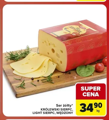 Ser żółty Królewski Sierpc promocja w Carrefour Market