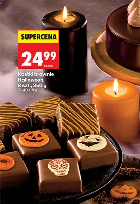 Kostki brownie Halloween promocja w Biedronka