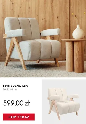 Fotel SUENO Ecru 70x81x81cm promocja w Homla