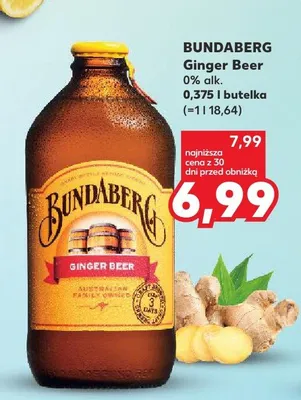 Napój gazowany Ginger Beer Bundaberg 0% alk. promocja w Kaufland
