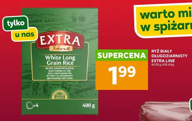 Ryż biały długoziarnisty Extra Line promocja w Stokrotka