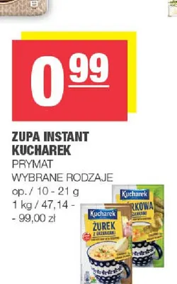 Zupa instant pieczarkowa z grzankami Kucharek promocja w SPAR