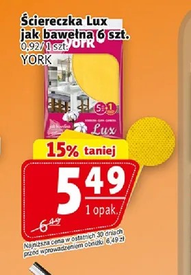 Ściereczka Lux jak bawełna 6 szt. York promocja w Prim Market