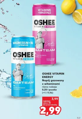 Napój gazowany z witaminami OSHEE Vitamin Energy Vitamins + Minerals promocja w Kaufland