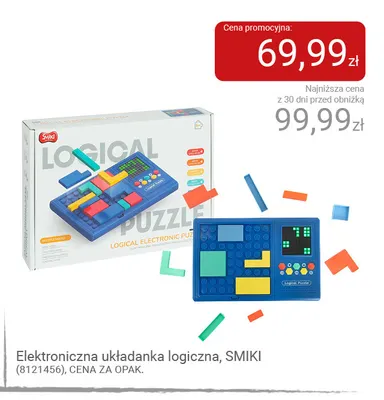 Elektroniczna układanka logiczna Smiki promocja w Smyk