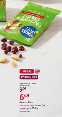 Mix orzechów i owoców suszonych promocja w Rossmann