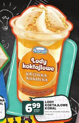 Lody koktajlowe Koral krówka-kukułka promocja w Stokrotka