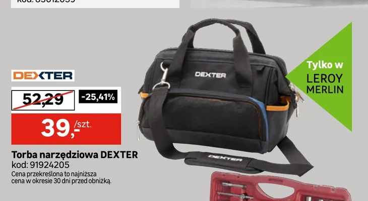 Torba narzędziowa Dexter promocja w Leroy Merlin