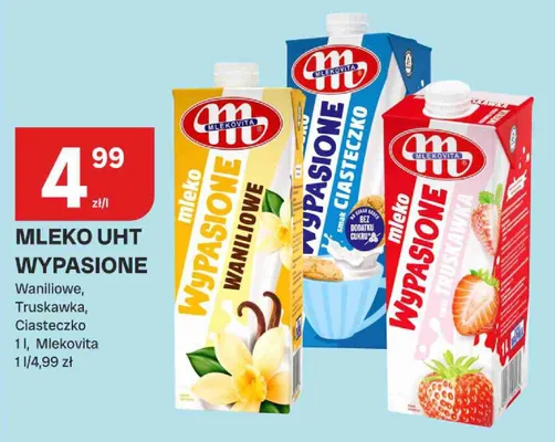 Mleko UHT Wypasione waniliowe Mlekovita promocja w Chorten