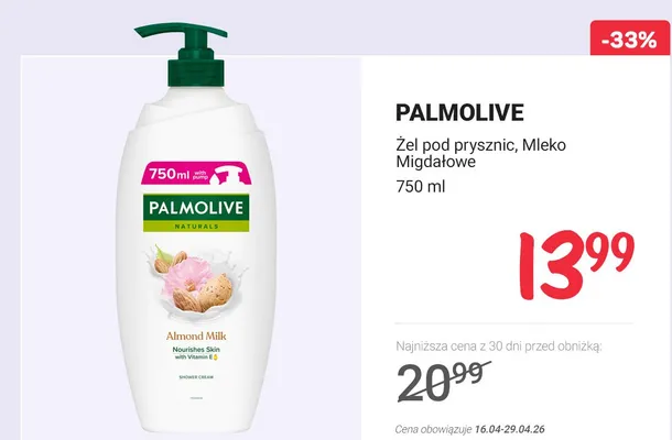 Żel pod prysznic, Mleko Migdałowe promocja w Rossmann