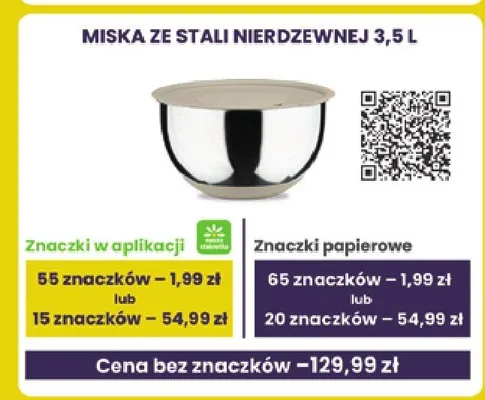 Miska ze stali nierdzewnej 3,5 l Stokrotka promocja w Stokrotka