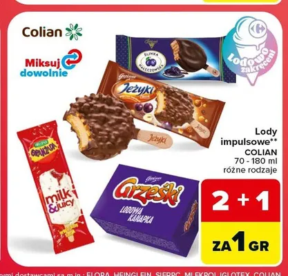 Lody Jeżyki Colian promocja w Carrefour