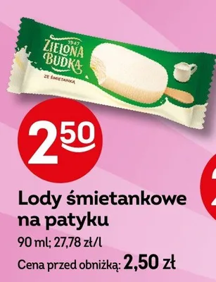 Lody śmietankowe na patyku promocja w Żabka