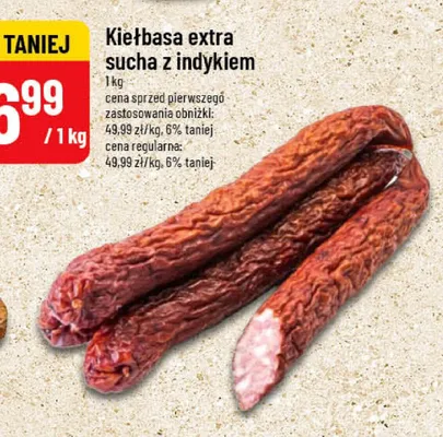 Kiełbasa extra sucha z indykiem promocja w POLOmarket