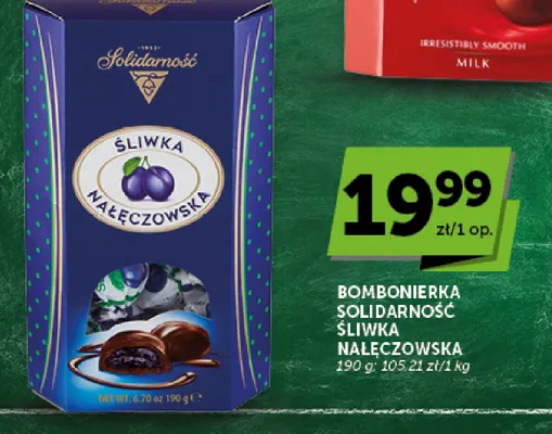 Bombonierka Solidarność Śliwka Nałęczowska promocja w Groszek