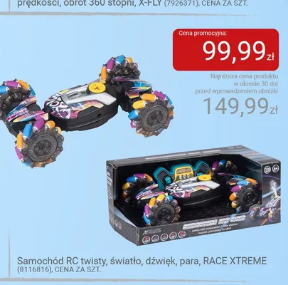 Samochód RC twisty, światło, dźwięk, para, RACE XTREME promocja w Smyk