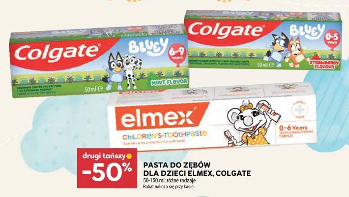 Pasta do zębów dla dzieci Colgate Bluey 0-5 lat promocja w Stokrotka