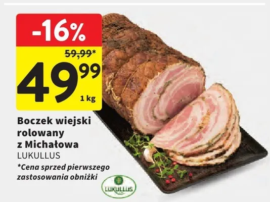 Boczek wiejski rolowany z Michałowa promocja w Intermarche