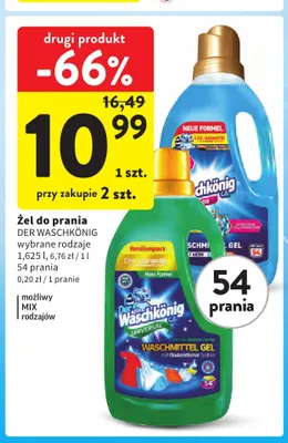 Żel do prania Der Waschkönig C.G. Color promocja w Intermarche