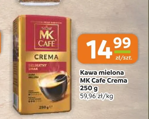 Kawa mielona MK Cafe Crema promocja w Społem Częstochowa