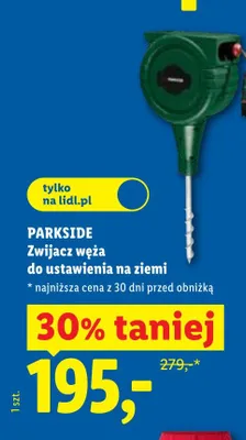 Zwijacz węża do ustawienia na ziemi Parkside promocja w Lidl