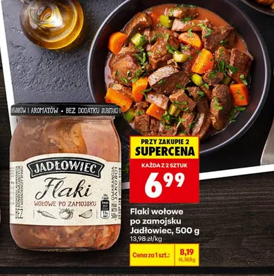 Flaki wołowe po zamojsku Jadłowiec promocja w Biedronka