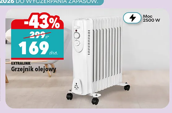 Grzejnik olejowy Extralink promocja w Biedronka
