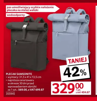 Plecak Samsonite promocja w Selgros