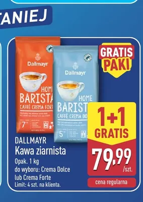 Kawa ziarnista Crema Forte Dallmayr promocja w Aldi