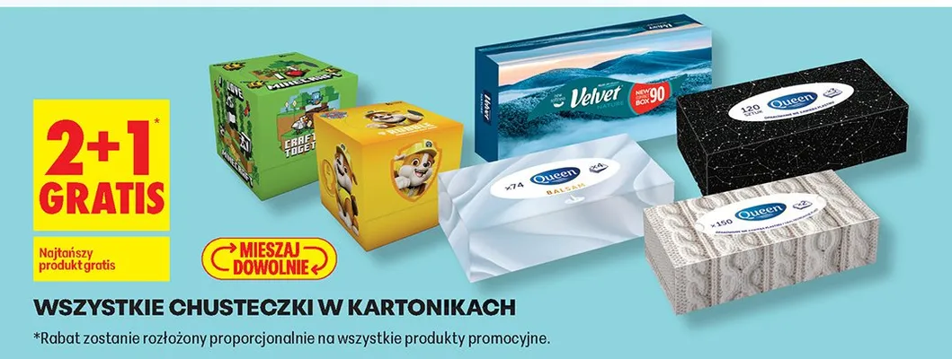 Chusteczki higieniczne Velvet promocja w Biedronka