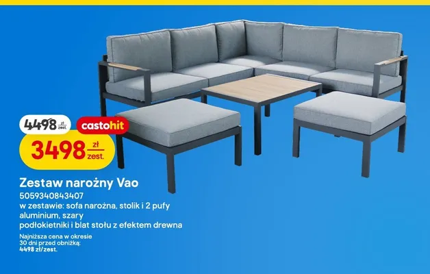 Zestaw narożny GoodHome Vao promocja w Castorama