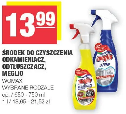 Środek do czyszczenia lokamieniacza, odtłuszczacza Meglio promocja w SPAR