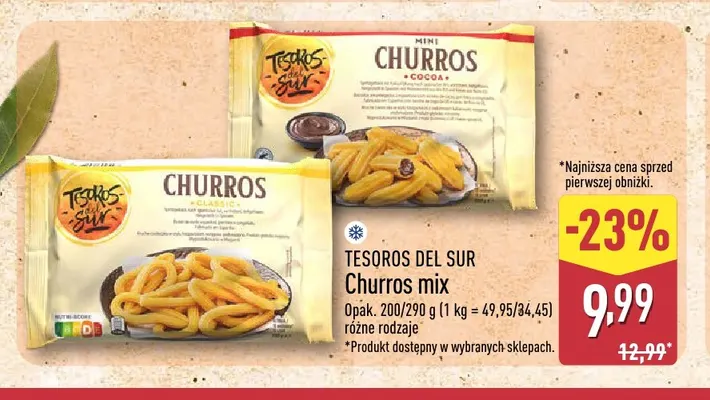 Churros mix Classic Tesoros del Sur promocja w Aldi