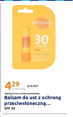 Balsam do ust z ochroną przeciwsłoneczną SPF 30 zenova promocja w Action