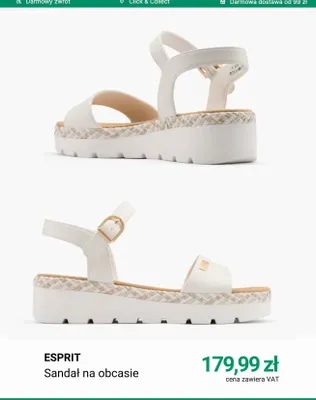 Sandały na obcasie Esprit promocja w Deichmann