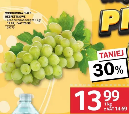 Winogrona białe bezpestkowe promocja w Selgros
