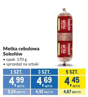 Metka cebulowa Sokołów promocja w Makro