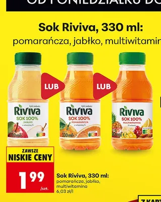 Sok 100% multiwitamina Riviva promocja w Biedronka