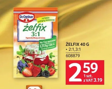 Żelfix 2:1 Dr. Oetker promocja w Selgros