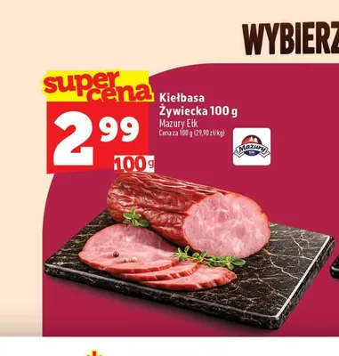 Kiełbasa żywiecka Mazury Ełk promocja w TOPAZ