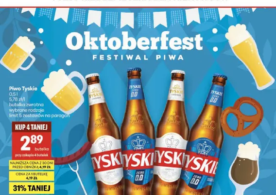 Piwo Tyskie Gronie promocja w Delikatesy Centrum