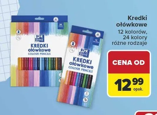 Kredki ołówkowe Oxford 24 kolory promocja w Carrefour