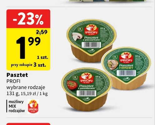 Pasztet Profi z pomidorami promocja w Intermarche