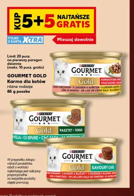 Karma dla kotów Gourmet Gold pasztet z królikiem promocja w Kaufland